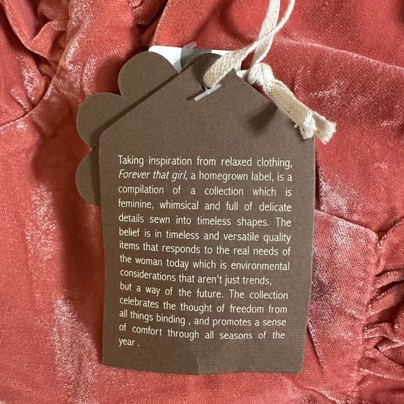 NWT Anthro Pink Rose Forever That Girl Velvet Corseted Tie-Strap Top - Picture 8 of 9